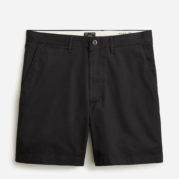 NWT J. Crew Mens Black 7" stretch chino short SZ 31 - Picture 2 of 6